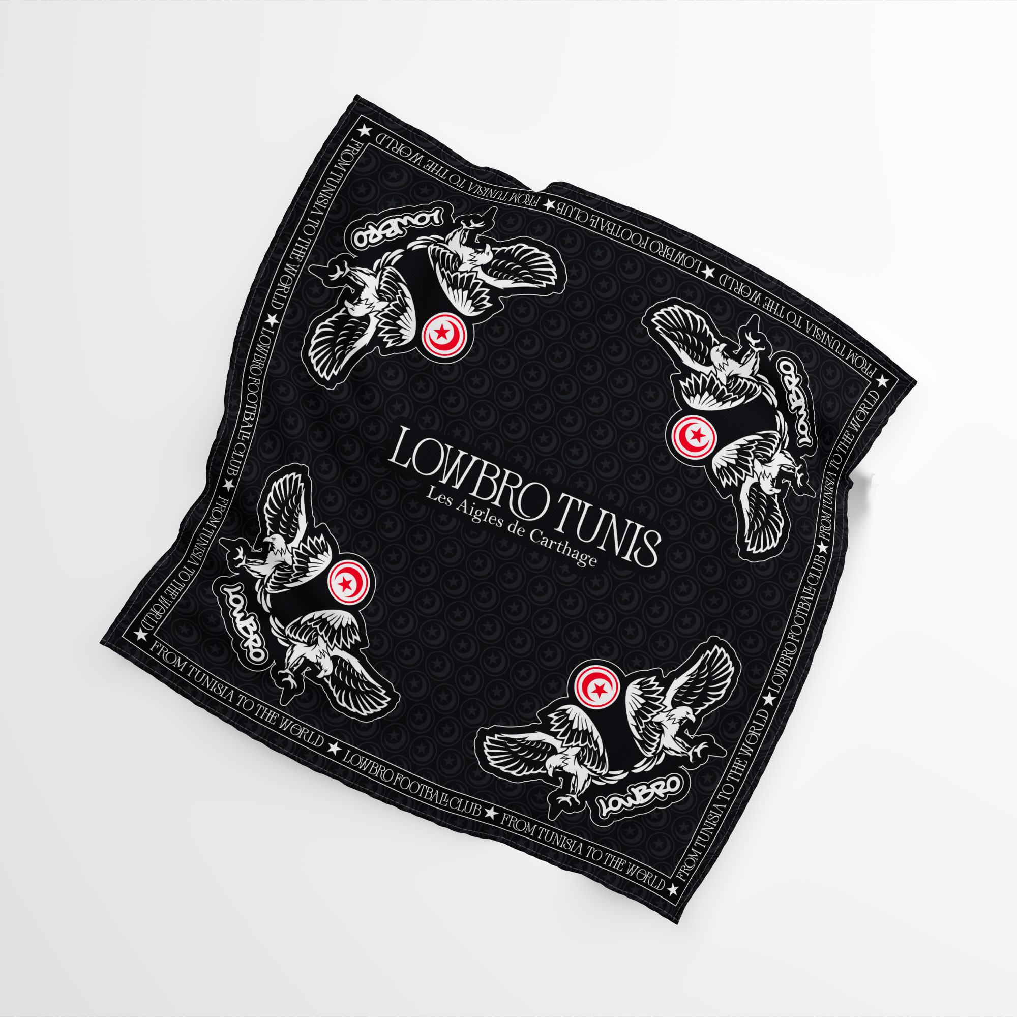 Bandana Rouge & Noir – Édition Tunisie – Image 2