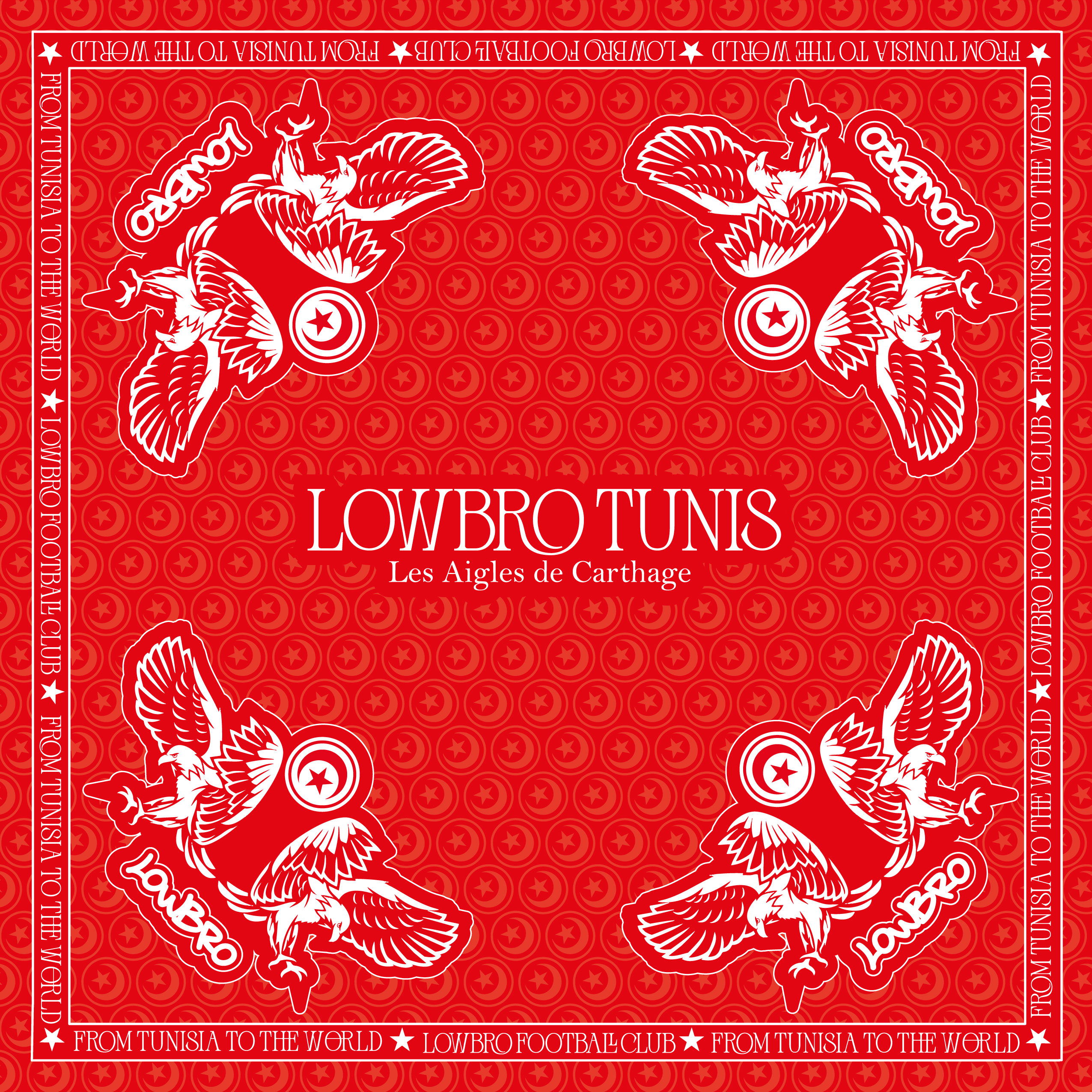 Bandana Rouge & Noir – Édition Tunisie – Image 4