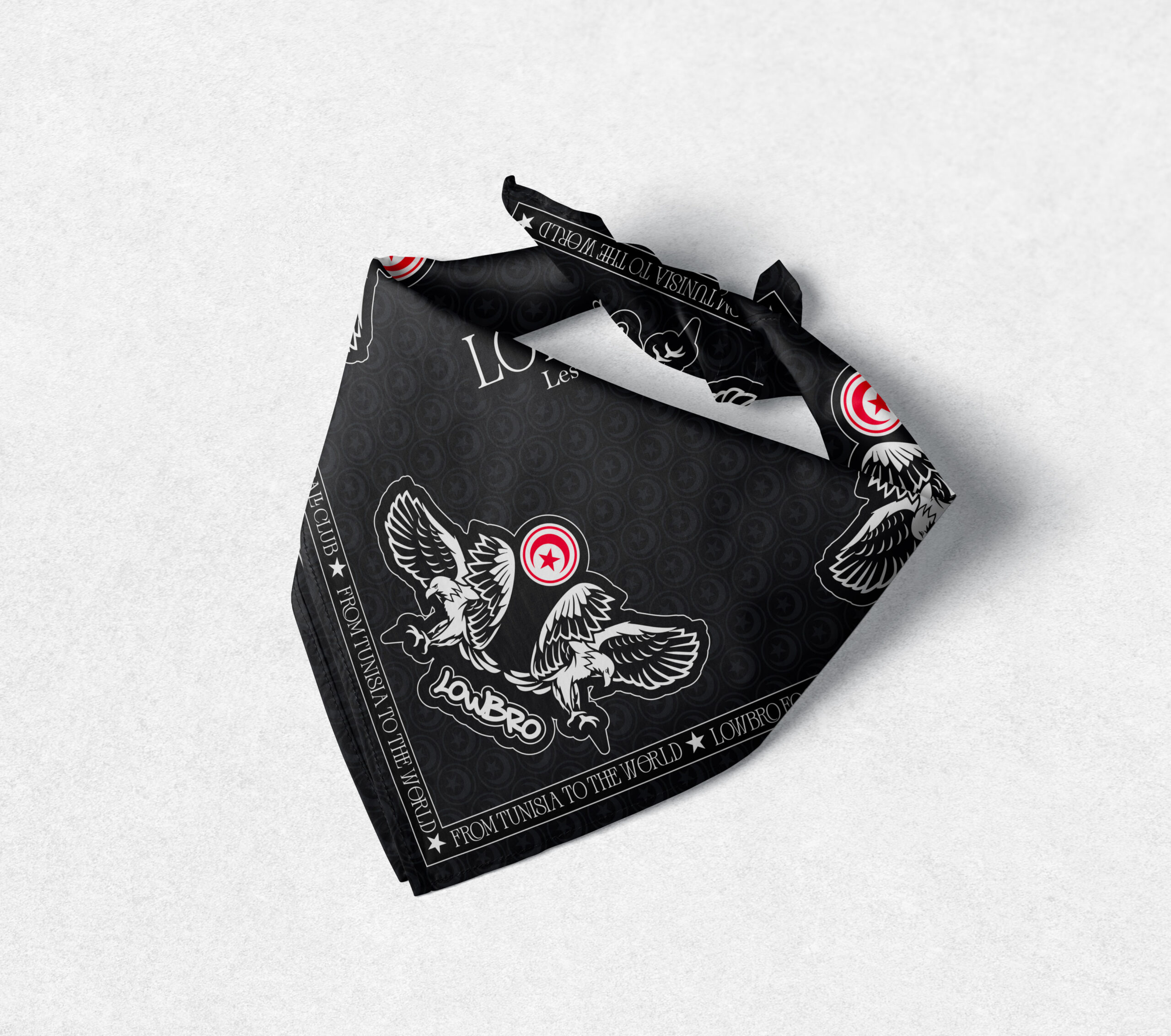 Bandana Rouge & Noir – Édition Tunisie – Image 3